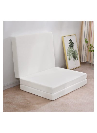 اشتري COMFY FOLDING SEMI MEDICATED PORTABLE MATTRESS WHITE SINGLE 40 في الامارات