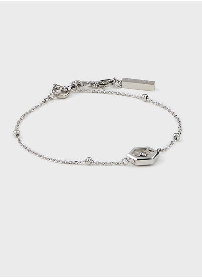 Buy Chain Sparkly Swan Mark Crystal Bracelet in UAE