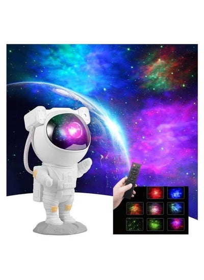 اشتري Star Projector Galaxy Night Light - Astronaut Starry Nebula Ceiling LED Projection Lamp with Timer, Remote Control, Adjustable Head Angle في الامارات