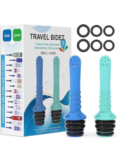 Buy 2  Portable Bidet for Toilet Universal Travel Bidet Spray for Pregnant Woman Baby Wholesome  Personal Hand Wash Pump for Hemorrhoids Outdoor Hotel Blue Green in Saudi Arabia