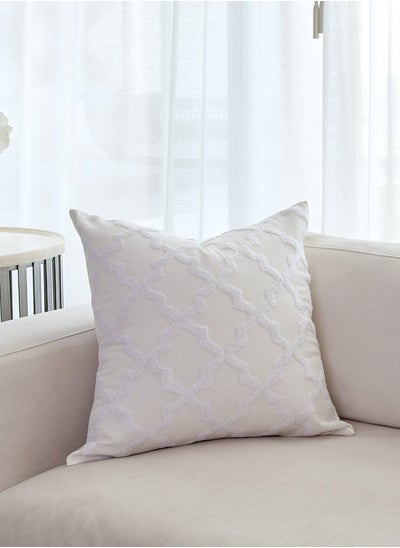 Buy Daphne Ivory Square Cotton Cushion in UAE