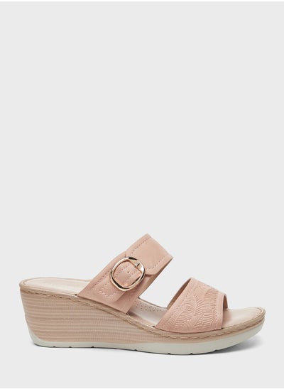 اشتري Double Strap Wedge Sandals في السعودية