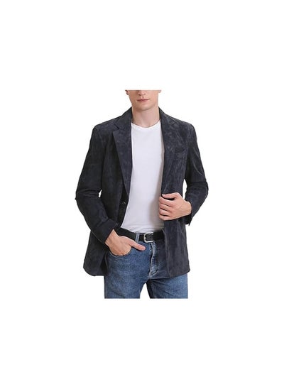 Buy Men Richard Classic Leather Blazer Lambskin Sport Coat Jacket - Men Slim Fit Leather Jacket in UAE