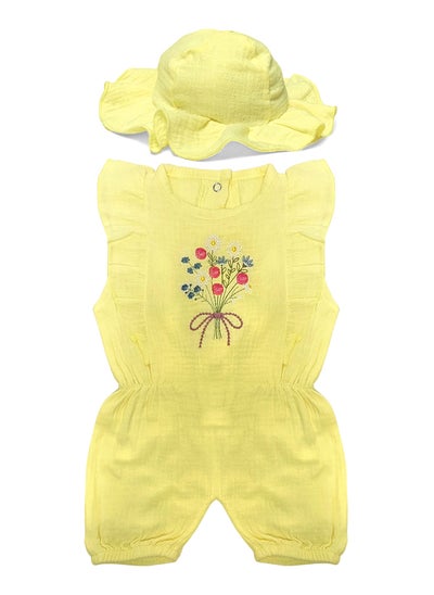 Buy Baby Girls Playsuit with Matching Hat in Egypt