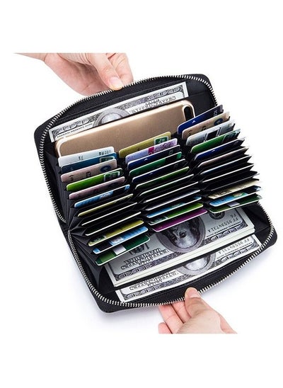 اشتري Men Leather Wallet Purse Card Pack  Money Clip RFID Credit Card Clip في السعودية