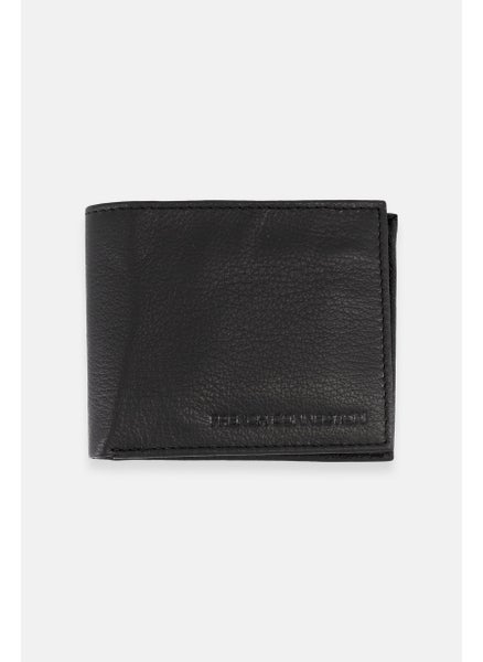 Buy Men Leather Folable Wallet 9 H x 10 L x 1 W cm, Black in UAE