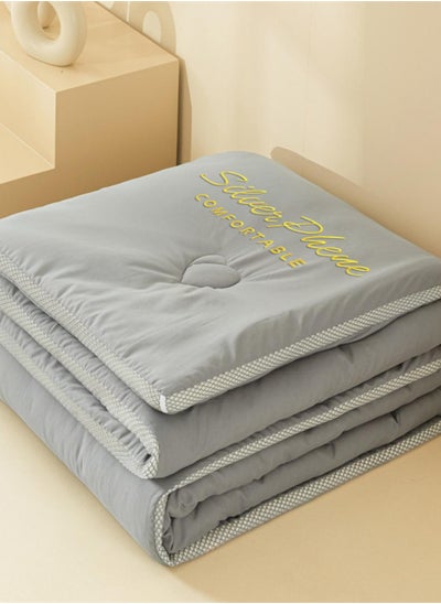 Buy Cotton Duvet Filling King Size, Solid Color, Embroider, 200*230 cm in Saudi Arabia