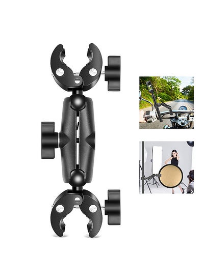 Buy PULUZ PU849B Flexible Motorcycle Super Clamp Double Crab Clamps 360°Rotatable Sports Camera Handlebar Fixed Mount in UAE