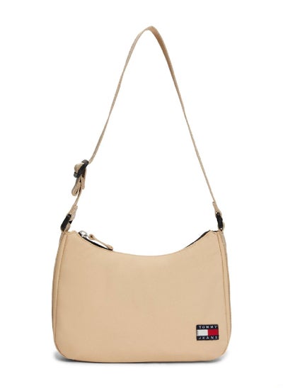 Buy Women's Essential Daily Shoulder Bag - Polyester, Beige in UAE