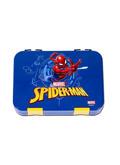 Buy Marvel Spider-Man 6/4 Compartment Convertible Bento Tritan Lunch Box - Blue in UAE