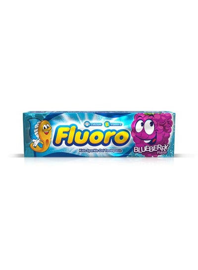 Buy Eva Fluoro Kids Sparkle Gel Toothpaste with Blueberry  | 50gm in Egypt