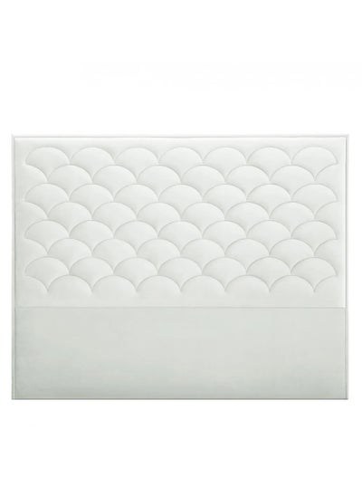 Buy H226 | Velvet headboard - White in Saudi Arabia