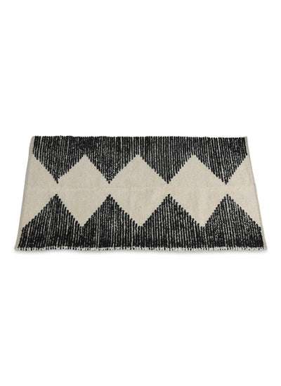 Buy Cozy Intricate Handwoven Rug, Beige & Black - 120X180 Cm in UAE