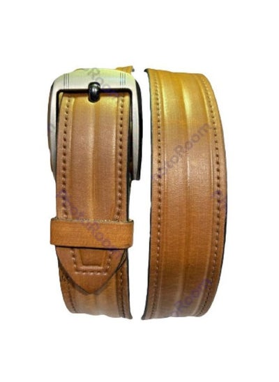 Buy 100% genuine Leather Belt brown in UAE