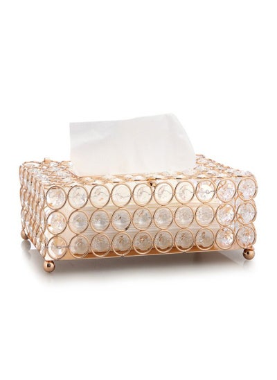 Buy European Light Luxury Home Crystal Tissue Paper Box in Saudi Arabia