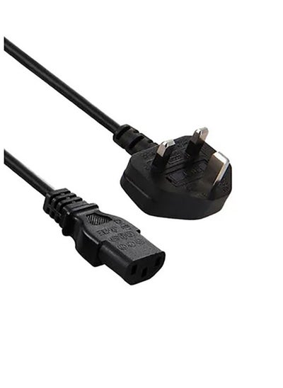 اشتري 3-Pin Laptop Power Cable UK Plug Black في الامارات