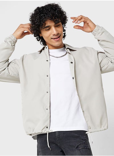 Buy Mens Light Weight Coach Jacket In Stone in UAE