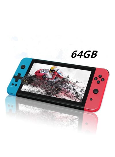 Buy X70 Handheld Game Console, 7.0 inch IPS HD Screen Retro Games Consoles Classic Video Games Console with 64G Memory Cards & 6000 Games, Built-in 3500mAh Rechargeable Battery in UAE