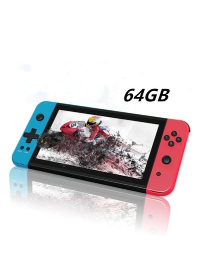 Buy X70 Handheld Game Console, 7.0 inch IPS HD Screen Retro Games Consoles Classic Video Games Console with 64G Memory Cards & 6000 Games, Built-in 3500mAh Rechargeable Battery in UAE