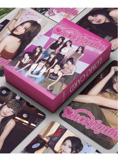 Buy 55 Pcs Kpop TWICE Fanmeeting (ONCE AGAIN) Celebrate Twice 8th Anniversary Lomo Cards Card Postcard Photocards with Greeting Card For Fans Collection Gifts in Saudi Arabia