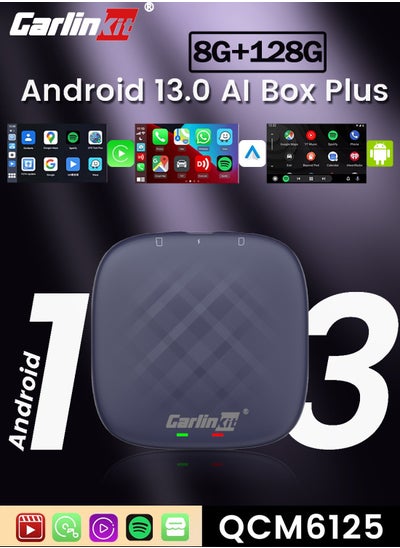 اشتري Carlinkit Android 13.0 CarPlay Ai Box 8+128GB Ultra Series With Powerful Qualcomm QCM6125 في السعودية