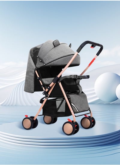 Buy Foldable Baby Stroller Portable Travel Pram Multifunctional Newborn Infant Carriage For 0-3 Year Baby in Saudi Arabia