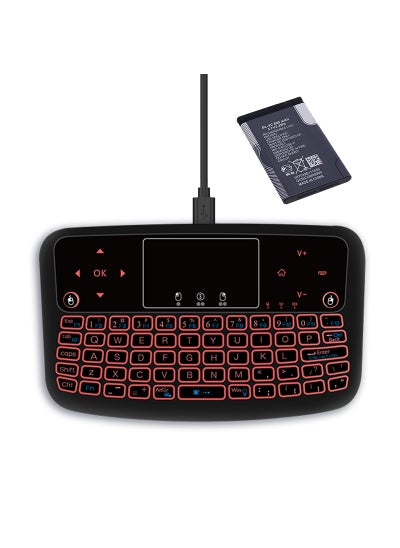 Buy Wireless Mini Air Mouse Keyboard with Touchpad and Backlight Lithium battery (with 7 color backlight 0 in Saudi Arabia