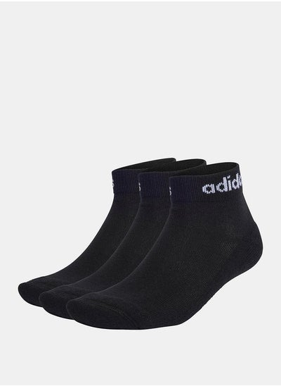 Buy Pack of 3 - Cushioned Linear Ankle Socks in Saudi Arabia