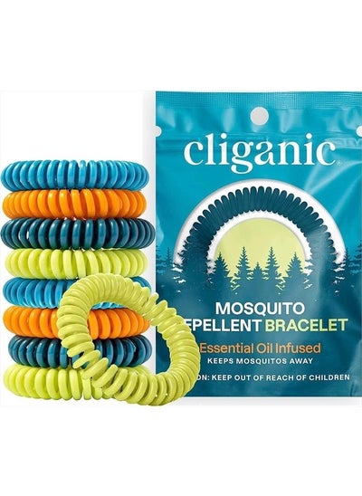 Buy 10 Pack Mosquito Repellent Bracelets, DEET-Free Bands, Individually Wrapped (Packaging May Vary) in UAE