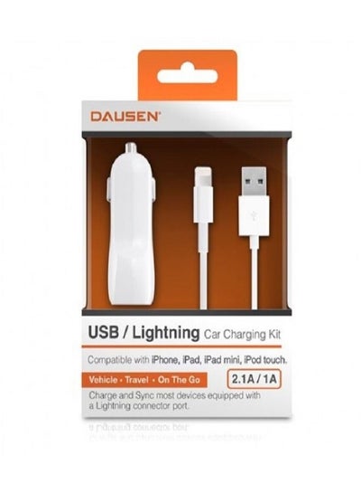 Buy Dausen TR-RI920 Car charger with Lightning cable 2.1A in Egypt