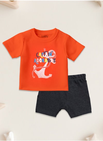 Buy LUAY 100% Organic Cotton Based Baby Boy & Girls Clothing Set Short Sleeve Kids Clothes Boys & Girls Toddler Short Set in UAE