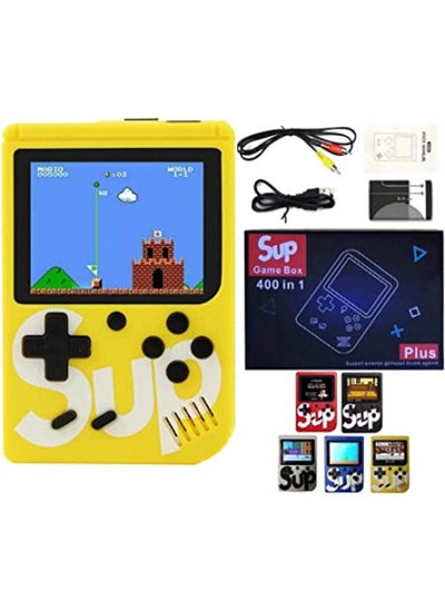 اشتري 400 In 1 Game Box Console Classic Games Hand Held Gamepad Color Screen Mario Super Mario DR Mario Contra Games - YELLOW في الامارات