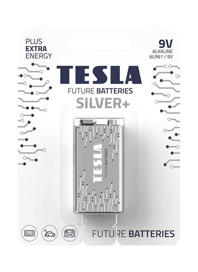 Buy 9V Battery Silver+ Alkaline - Plus Extra Energy Blister Foil 6LR61/9V in UAE