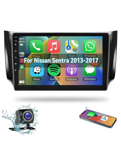 اشتري شاشة أندرويد لنيسان سنترا 2012 2013 2014 2015 2016 2017 2018 2019 4GB RAM 64GB ROM دعم Apple Carplay Android Auto Wireless QLED 10 بوصة شاشة تعمل باللمس مع كاميرا احتياطية متضمنة في الامارات