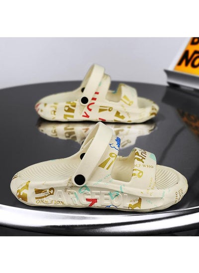 اشتري Slippers Men's Summer Outwear Slip-on Sports Teenagers Non-slip Deodorant Dual-purpose Plus Size Creative Beach Sandals في السعودية