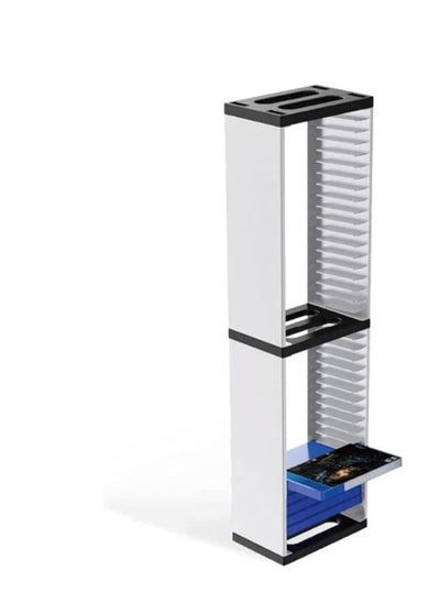 Buy ATD Cd Shelf, Game Storage Tower Holder, 36 Tier Shelving, Game Disk Rack and Controller Organizer Compatible for Ps5, Ps4, for Home, Office in UAE