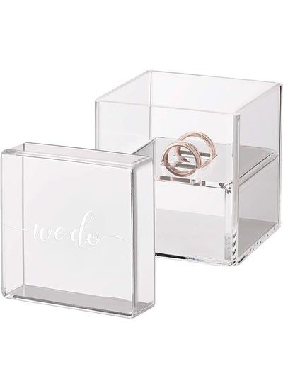 Buy Lillian Rose Clear Acrylic Box Ring Pillow Alternative 3.25"X3.25"X3.15" in Saudi Arabia