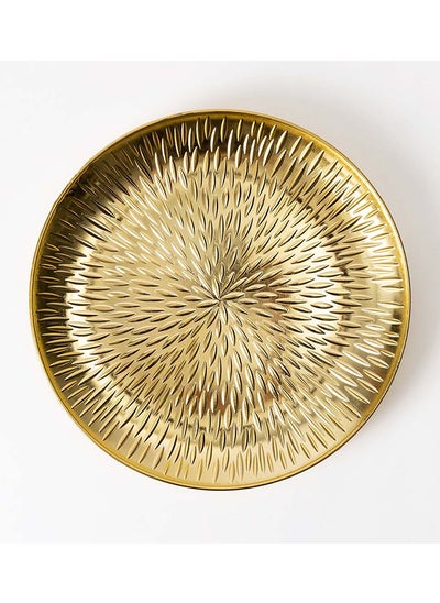 اشتري Petal Charger Plate, Gold - 28 cm في الامارات