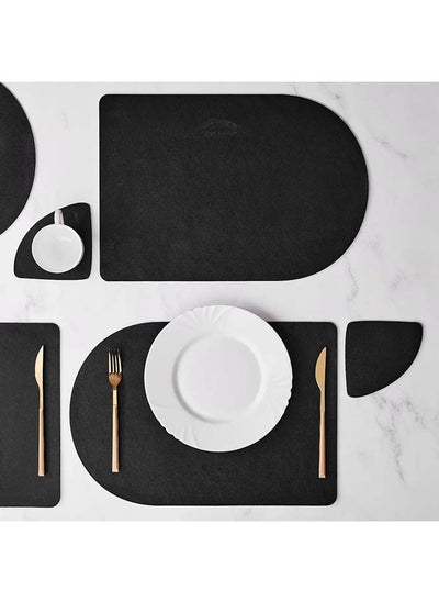 Buy 4Pieces Ardilla Leather Placemat - Black in Egypt