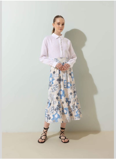 Buy Woman Tiered Woven Skirt in UAE