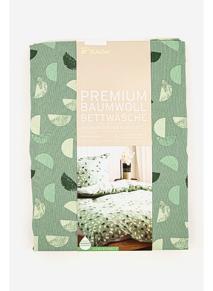 Buy Single Premium Cotton Duvet Set 135 x 200 cm, Sage in UAE