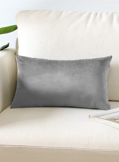 Buy Rectangular Soft Velvet Decorative Cushion with Solid Design and Attractive Colors in Saudi Arabia