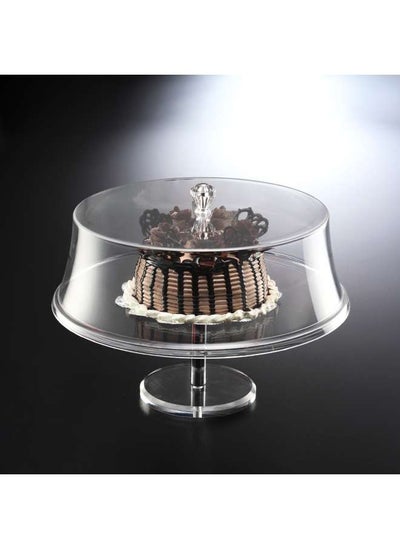 Buy Acrylic Round Cake Stand white Cover 30 cm in UAE