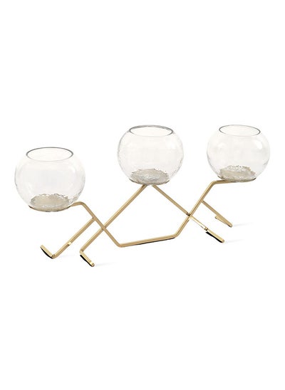 Buy Wisp Candle Holder, Gold & Clear - 52x21.5 cm in UAE