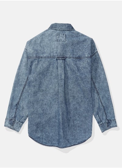 اشتري AE Oversized Denim Button-Up Shirt في مصر