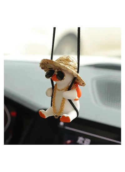 Buy View Mirror Hanging Accessories Swinging Duck Car Hanging Ornament Cute Car Accessories for Teens Gift for Women Men in Saudi Arabia