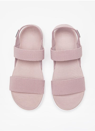 اشتري Women's Textured Slip-On Slide Sandals with Back Strap في الامارات