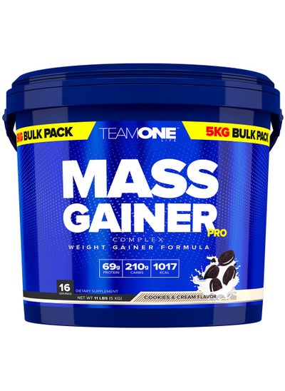 Buy Mass Gainer Pro Complex Weight Gainer Formula Cookies and Cream 5 kg in UAE