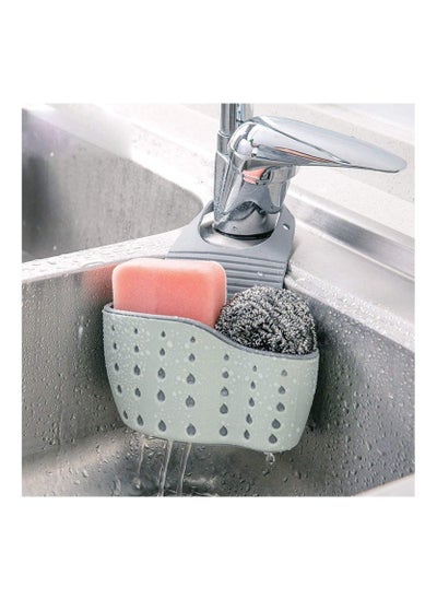 Buy Kitchen Sink Shelf Soap Sponge Drain Rack Holder Double Decker Hanging Basket Storage Suction Cup Kitchen Organizer Sink Accessories Wash Drop shipping (Green) in UAE