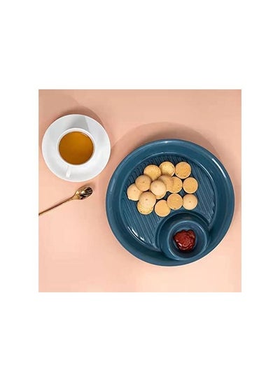 Buy Porcelain Chip and Dip Serving Set,Chip and Dip Platter Divided Serving Dish Trays for Superbowl Partie in UAE